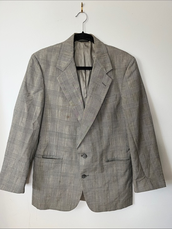 Tom James Other - Tom James Tropical Wool Sport Coat Classic Men's Tailored Gray Plaid Blazer